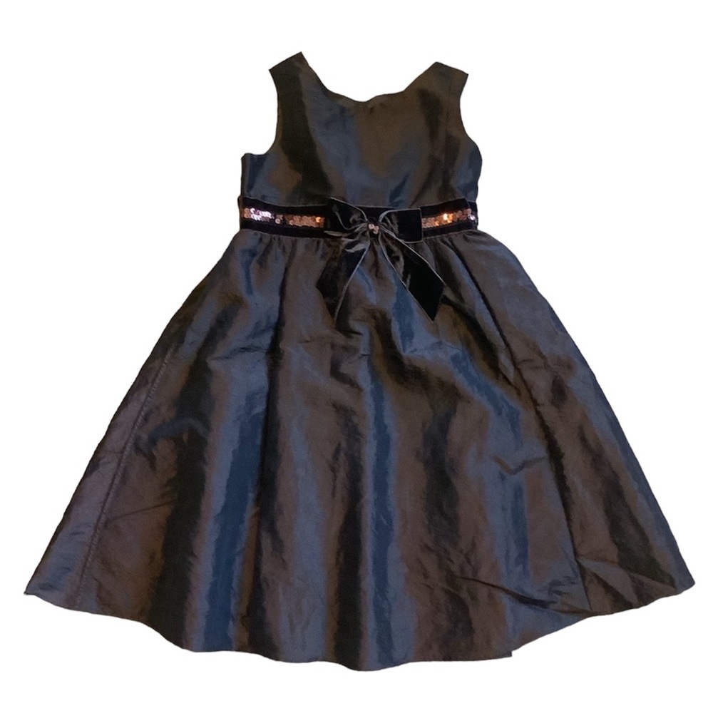 Perfectly Dressed brown Christmas dress | girls 7 | winter holiday velvet sequin